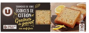 Tranches De Cake Écorces De Citron 9 Tranche