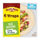 6 Wraps Blé Nature Extra Moelleux 350 G
