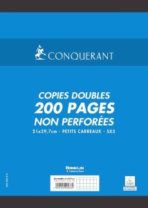 Copie Doubles 200 Pages Non Perforées 21 x 29,7 CM