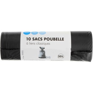 10 Sacs Poubelles 50 L