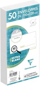 Paquet De 50 Enveloppes Blanches
