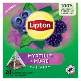 Thé Vert Lipton Myrtille & Mûre 20 Sachets