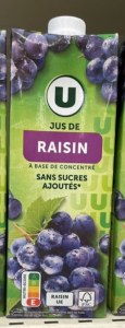 Jus de Raisin sans sucres ajouté 1 L