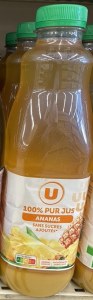 Pur jus Anana sans sucres ajouté 1 L