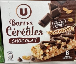 Barres De Cereale Chocolat 6 Barres Individuelles