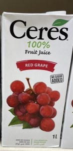 Jus Ceres 100% Fruit Res Grape1 L