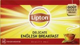 Thé Lipton Delicate English Breakfast 25 Thé Noir