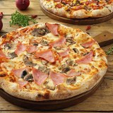Pizza Reine Blanche Crème Franche - Jambon Champignions -Fromage