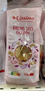 Raisins Sec Golden 125 G