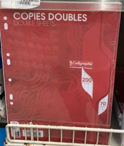 Copie Doubles 200 Pages